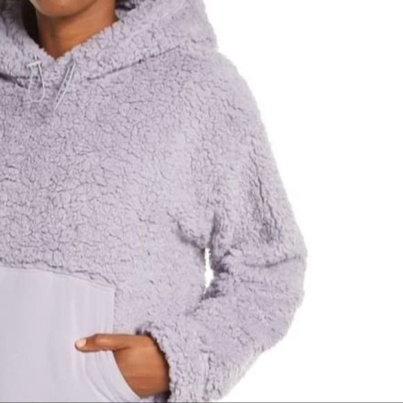 NWT Zella Cassie Faux Shearling Hoodie Size Large - Picture 3 of 14